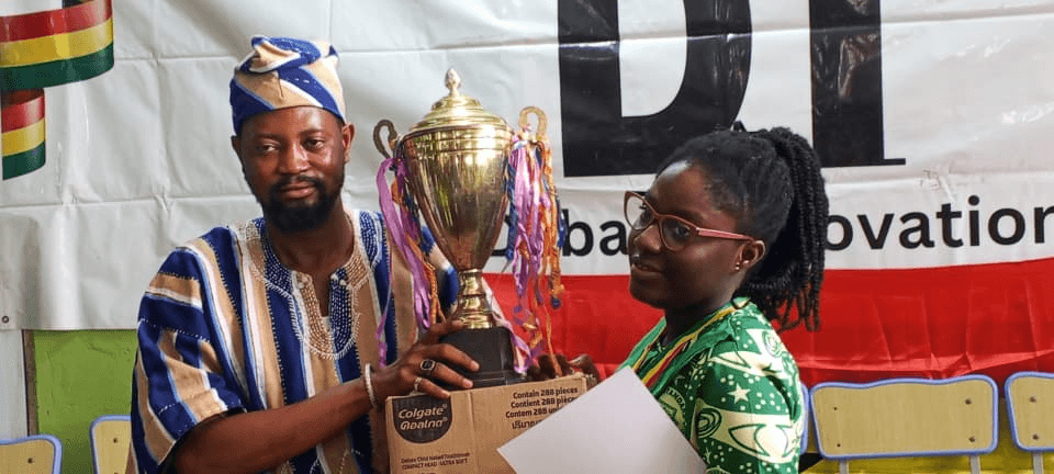 Presenting the trophy